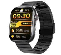 (Bambou noir) Montre connectée F100 pour la santé, surveillance de l'électrocardiogramme, de la glycémie