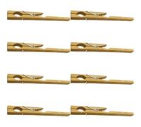 Bambou Pince pour Tubes à Essai Longue Poignée 8 Pièces, Marron | Maintien Stable, Structure Simple, pour Étudiants en Sciences et Techniciens de Laboratoire, Usage Expérimental