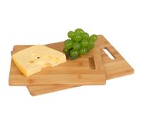 Bambou Planches A Découper 2er-Set de Cuisine en Bois Plateau