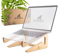 Bambou Support Ordinateur Portable - Laptop Stand - Support PC Portable | MY FAT GORILLA Laptop Stand - Support PC Portable Bureau pour 10-15 Pouces - Support Ordinateur Portable Bureau (Naturel)