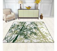 Bambou Tapis 90x150 cm Impressions VéGéTales Moquette Antiderapant à Poils Courts Tapis 3D Lavable en Machine Convient aux Petits Salons Chambres Couloirs et Salles à Manger b-2673