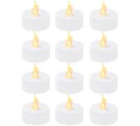 Bambu Lab LED Flame Tea Light Candle Set Warm Yellow - 12 pièces