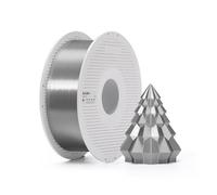 Bambu Lab PLA Silk+ Filament 3D effet soie brillant, adhérence des couches améliorée, facile à imprimer et dans de nombreuses couleurs, 1,75 mm, Filament avec bobine 1 kg Argent