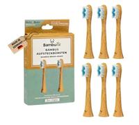 BAMBUNA brossettes de rechange, pour brosse à dents sonique Philips Sonicare, en bambou, moyennement souples (bleu/bleu, Lot de 6)