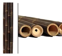 bambus-discount.com 1 tube de bambou de 200 cm - Noir/marron - Diamètre de 5 à 6 cm - Épaisseur de la tige en bambou : 2 m de long - Traité avec du sel de bore