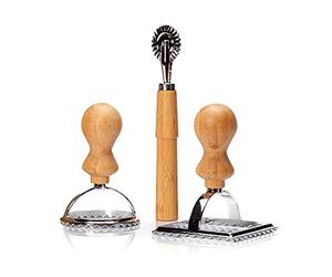 bambuswald© coupe-raviolis sans plastique (3 pièces) avec manche en bambou | découpe-ravioli, moule à ravioli ancien pour les boulettes Pasta Gyoza Pierogi | Emporte-pièce à ravioli emporte-pièce