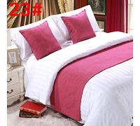 BAMCQ Chemin de Lit Literie d'hôtel Premium lit Foulard Drapeau Drapeau Fin Pad Couvre-lit décoration de lit Bande Rose (câlin Oreiller + Oreiller Noyau) 1