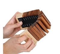 BAMFY Castagnettes Percussion Bois De Dents en Bois Rangée De Dents Enfant Musique éducation Précoce Instrument De Musique Serpentin Bois De Dents Castanets ( Color : Coffee Color )