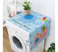 BAMFY Couvercle De Machine à Laver Et Sécheuses Pour Le Dessus Avec Pochette De Rangement, Housse De Machine à Laver Impression Décorer Couvercle De Machine à Laver(70X175CM,S)