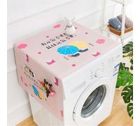 BAMFY Couvercle De Machine à Laver Et Sécheuses Pour Le Dessus Avec Pochette De Rangement, Housse De Machine à Laver Impression Décorer Couvercle De Machine à Laver(70X175CM,C)
