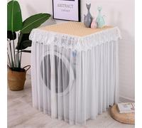 BAMFY Dentelle Housse De Machine à Laver Tissu Décoration IntéRieure Protecteur Couvercle De Machine à Laver Pour Haut EntièRement Automatique Tissu Cache-Poussière Porte Avant(60x65x85cm,D)