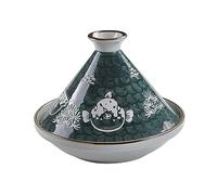 BAMFY Fait Main Céramique Tajine Induction for Cuisson Traditionnel Marocaine Plat Tajine Antiadhésif Casserole De Ragoût Mijoteuse (Color : D)
