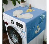 BAMFY Housse De Machine à Laver Pour Le Dessus Impression Décorer Couvercle De Machine à Laver Couvercle De Réfrigérateur, Housse Pour Lave-Linge Avec Pochette De Rangement(50 * 140cm,F)