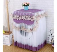 BAMFY Housse De Machine à Laver Universel Housses Pour Lave-Linge Et Sèche-Linge Pour Le Dessus Portable Dentelle Meubles Protecteur Couvercle De Machine à Laver(Purple)