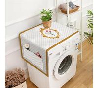 BAMFY Machine à Laver Protect Cover Housse De Machine à Laver Pour Le Dessus Réfrigérateur Housse Anti-Poussière Avec Sacs De Rangement Couvercle De Machine à Laver(45x140cm,J)
