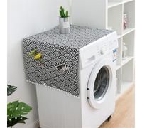 BAMFY Meubles Housse De Machine à Laver, Housses Pour Lave-Linge Et Sèche-Linge Pour Le Haut Décoration Protéger Couvre-Poussière Avec Sacs De Rangement(30 * 90,B)