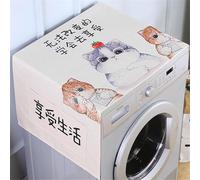 BAMFY Portable Housse De Machine à Laver Décorer, Couvercle De Machine à Laver Et Sécheuses Pour Le Dessus Universel Housse Anti-Poussière Réfrigérateur Tapis De Protection(55 * 135cm,L)