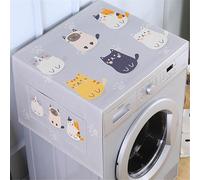 BAMFY Portable Housse De Machine à Laver Décorer, Couvercle De Machine à Laver Et Sécheuses Pour Le Dessus Universel Housse Anti-Poussière Réfrigérateur Tapis De Protection(55 * 135cm,J)