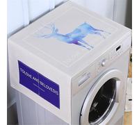 BAMFY Portable Housse De Machine à Laver Décorer, Couvercle De Machine à Laver Et Sécheuses Pour Le Dessus Universel Housse Anti-Poussière Réfrigérateur Tapis De Protection(35 * 100cm,H)