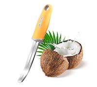 BAMI-LEE House Couteau à viande de noix de coco - Outil de retrait de la viande de noix de coco - Poignée en silicone durable - Grattoir pour la cuisine et la maison