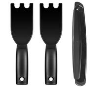 Bamily Lot de 3 accessoires de barbecue : 2 grattoirs et 1 plateau d'égouttement, résistant à la chaleur et antiadhésif pour barbecue George Foreman, barbecue extérieur et intérieur