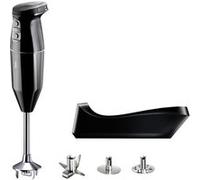 bamix cordless Set avec mixeur plongeant sans fil, Station de charge, Couteau étoile, Disque fouet, Disque mélangeur, Inox, 250 W, 2 vitesses, Fabriqué en Suisse, Noir