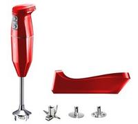 bamix cordless Set avec mixeur plongeant sans fil, Station de charge, Couteau étoile, Disque fouet, Disque mélangeur, Inox, 250 W, 2 vitesses, Fabriqué en Suisse, Rouge
