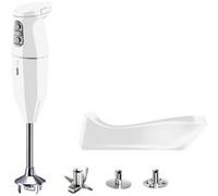 bamix cordless Set avec mixeur plongeant sans fil, Station de charge, Couteau étoile, Disque fouet, Disque mélangeur, Inox, 250 W, 2 vitesses, Fabriqué en Suisse, Blanc
