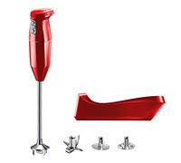 bamix cordless PRO Set avec mixeur plongeant sans fil, Station de charge, Couteau, Disque fouet, Disque mélangeur, Inox, 250 W, 3 vitesses, Fabriqué en Suisse, Rouge