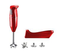 bamix cordless Set avec mixeur plongeant sans fil, Station de charge, Couteau étoile, Disque fouet, Disque mélangeur, Inox, 250 W, 2 vitesses, Fabriqué en Suisse, Rouge