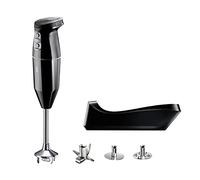 bamix cordless Set avec mixeur plongeant sans fil, Station de charge, Couteau étoile, Disque fouet, Disque mélangeur, Inox, 250 W, 2 vitesses, Fabriqué en Suisse, Noir