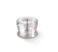 bamix Hachoir pour tous les mixeurs plongeants bamix de moins de 250 W, Embout hachoir pour moudre, Couteau à bilame en inox, Transparent
