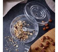 bamix Hachoir pour Tous Les mixeurs plongeants de Moins de 250 W, Embout Hachoir pour moudre, Couteau à bilame en INOX, Transparent