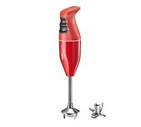 bamix Set avec mixeur plongeant EO140 CLASSIC avec couteau étoile en inox, 140 W, 2 vitesses, Fabriqué en Suisse, Rouge/Blanc