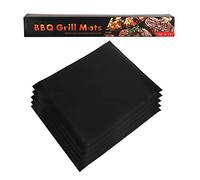 Bamjour 5 Pièces sous Le Tapis de Gril pour Le Gril Extérieur Tapis de BBQ Réutilisable pour sous Le de Foyer de BBQ pour l'usage Extérieur de Barbecue de Cuisine de Ménage