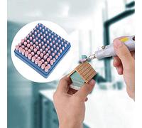 Bamjour Bits de Broyage, 100pcs 80 GRIT GRIT ALUME AUMUNE Alumine 3 Mm de Diamètre de Diamètre Bits Kit d'affûtage adapté au Jade de Polissage, Bois, Métal