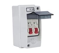 Bamjour Boîte de Distribution Résistante à l'eau | IP65 étanche et Ignifuge | Idéal pour une Utilisation en Extérieur et Facile à Installer | Conception MCB 2 Voies | Matériau ABS et PC durable.