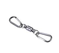 Bamjour Boucle Magnétique pour Filet de Pêche à la Mouche - Outil Accessoire de Pêche en Acier Inoxydable, Aimant Puissant pour Support et équipement de Filet de (Double Boucle)