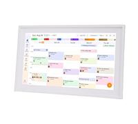 Bamjour Calendrier Numérique de 15,6 Pouces, Planificateur électronique Intelligent à écran Tactile pour les Horaires Familiaux avec Tableau des Tâches, Planificateur de Repas, Pl
