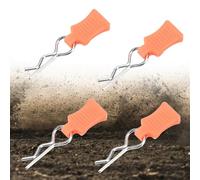 Bamjour Clips de Corps RC, Goupille de Clip de Coque de Corps, Pièces RC, Ensemble de Supports de Fixation, Pièce Accessoire pour 1/8 1/10 /12 (ORANGE)