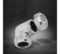 Bamjour Connecteur coudé en Métal à 90 Degrés, Raccord de Refroidissement par Eau PC, Raccord de Tube de Refroidissement par Eau G1/4 pour Connecteurs de à Tube Dur de 14 Mm de Diamètre Extérieur