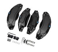 Bamjour Couvre-étriers, 4 Pièces Couvercle d'étrier de Frein Avant Arrière Couvercle d'étrier de Roue en Alliage 'aluminium ' de Frein de pour Moyeu de Roues de 19 à 20 Pouces (BLACK)