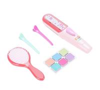 Bamjour Craie à Cheveux Temporaire pour Enfants, Kit de Coiffure de 6 Couleurs Vives Lavables pour Filles, avec Tampon de Pierres Précieuses pour Cheveux pour un Jeu Créatif