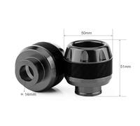 Bamjour Crameaux de Cadre de Moto, Curseurs de Cadre CNC Fibre CNC Clines de Fourche Universelles Craflures Crash Protecteur Bike Bike Motorcycle Wheel Protector for Motorbiks Moped Scooters (BLACK)