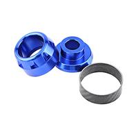 Bamjour Crameaux de Cadre de Moto, Curseurs de Cadre CNC Fibre CNC Clines de Fourche Universelles Craflures Crash Protecteur Bike Bike Motorcycle Wheel Protector for Motorbiks Moped Scooters (BLUE)