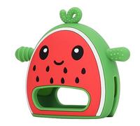 Bamjour de Dentition en Forme de Fruit de Pastèque - de Dentition en Silicone à Croquer pour Développement Sensoriel de Dessin animé pour Bébés