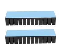Bamjour Dissipateurs de Chaleur, 2 Pièces Ailettes de Refroidissement Radiateur de Puissance en Aluminium Kit de Dissipateur Thermique à Fente 120x40x20mm Thermique électronique en Cuivre en (Avec