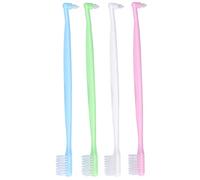 Bamjour Ensemble de 4 Brosses à Dents Orthodontiques - Brosse Inter-espace à Double extrémité pour un Nettoyage Efficace des Dents, Idéal pour les âges, Comprend Bleu, Rose, Blanc, Vert