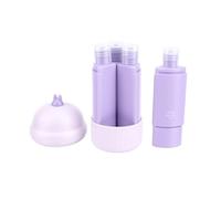Bamjour Ensemble de Bouteilles de Voyage 4 en 1 TPR PE, Récipients Compressibles étanches de 60ml pour Articles de Toilette, Shampoing, Gel Douche en Avion