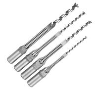 Bamjour Ensemble de Forets de Mortaise à Bédane, 4 Pièces de Bédane de | Ciseau pour le travail du bois, outils de perçage du bois, machine à tenon compatible, haute dureté, compatible avec les